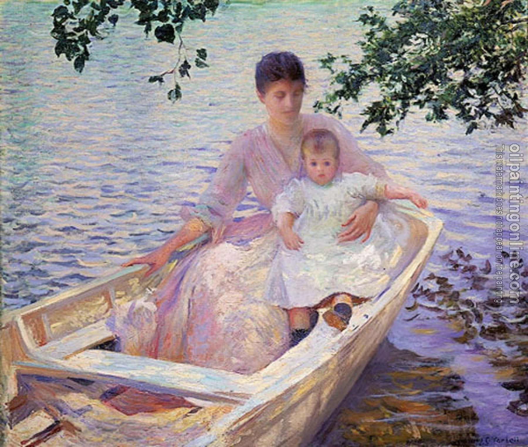 Tarbell, Edmund Charles - Mother and Child in a Boat